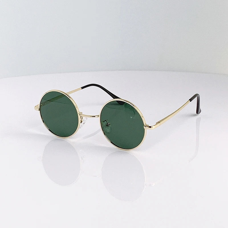 Retro Vintage Round Polarized Sunglasses Men Brand Designer Sun Glasses Women Alloy Metal Frame Black Lens Eyewear Driving UV400 RELUX.STORE