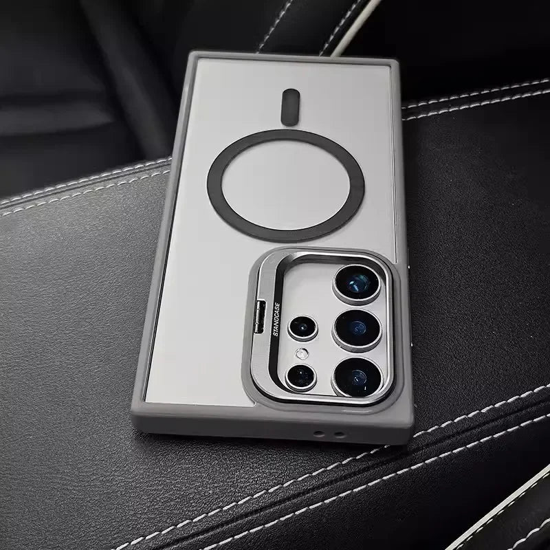 For Magsafe Hidden Holder Clear Case For Samsung Galaxy S25 S24 Ultra S22 Plus S23 FE Shockproof Magnetic Wirelesss Charge Cover RELUX.STORE