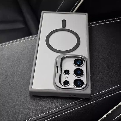 For Magsafe Hidden Holder Clear Case For Samsung Galaxy S25 S24 Ultra S22 Plus S23 FE Shockproof Magnetic Wirelesss Charge Cover RELUX.STORE