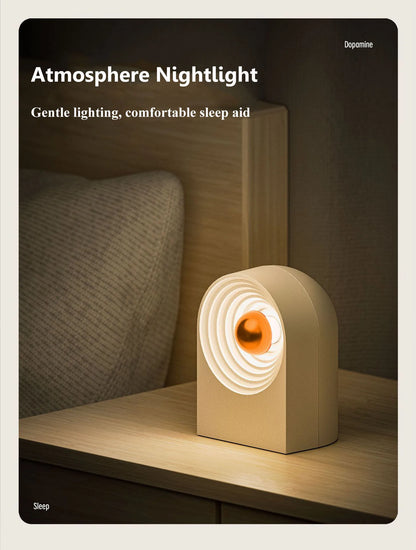 Mini Portable Bluetooth Speaker White Noise Sleep Aid Music Box TWS Stereo Sound MP3 Music Player with Atomosphere Night Light