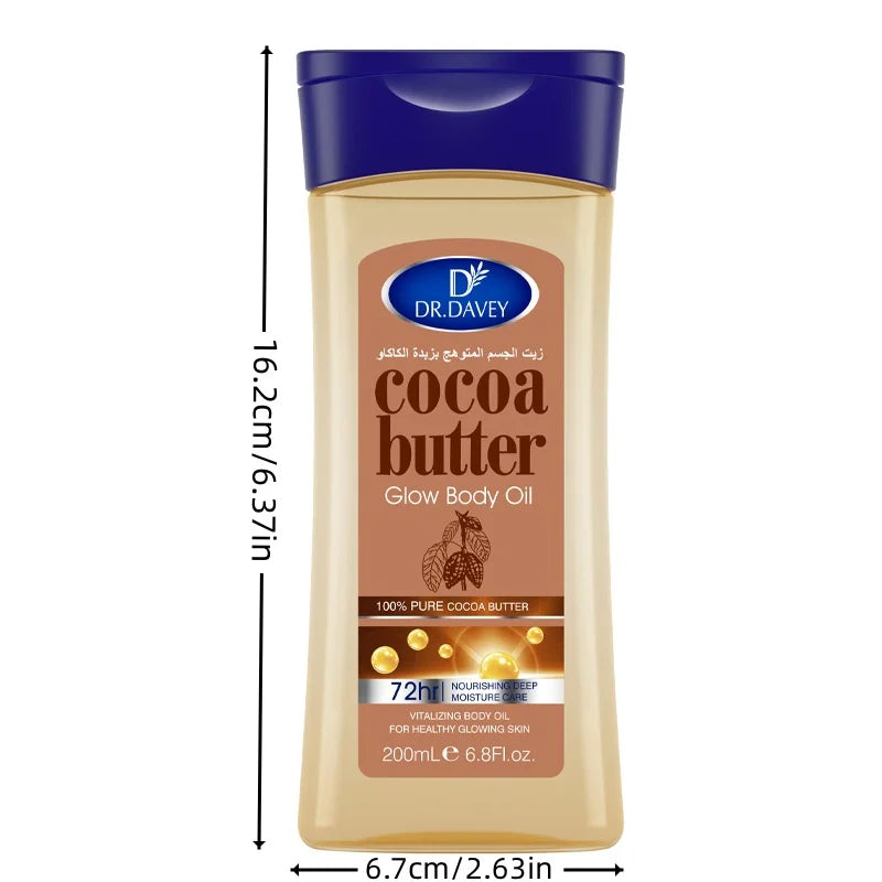 Cocoa Butter Body Oil Cocoa Butter Glow Body Oil Body Oil Skin Care Essential Oil，Suitable for all skin types，VITALIZING BODY OI RELUX.STORE