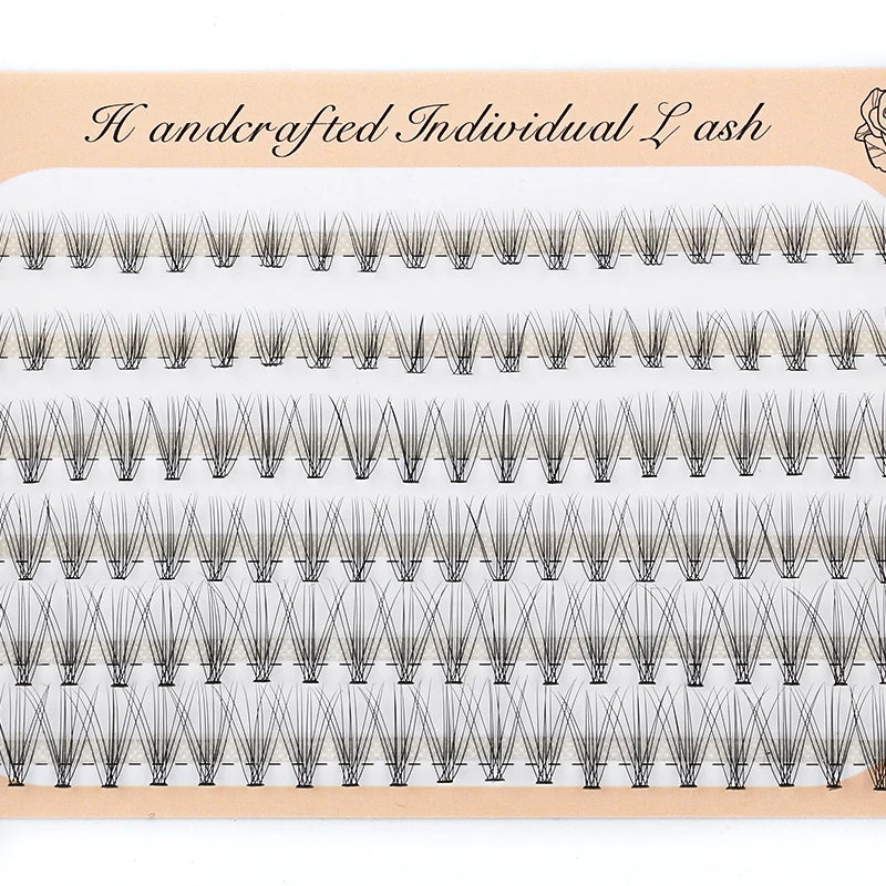 6 Rows 120 Bundles Eyelash Extension Natural Russian Volume Faux Cils Eyelashes Individual 10/20/30D Cluster False Lashes Makeup RELUX.STORE