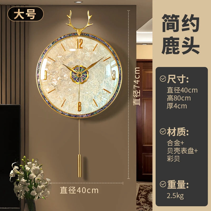 Large Luxury Wall Clocks Modern Cute Restaurant Nordic Fashion Wall Watch Creative Round Relogio De Parede Home Decoration RELUX.STORE