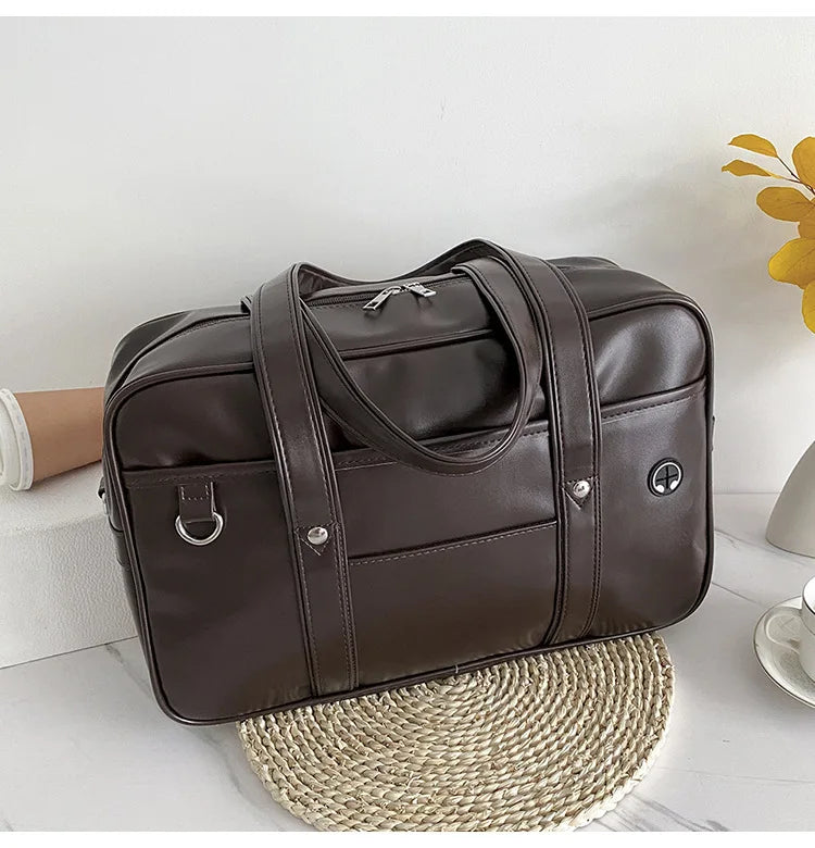 Japanese Casual PU Shoulder Bag Junior High School Students School Bag Handbag Anime Uniform Bag Tote Bags for Women Bolsos RELUX.STORE