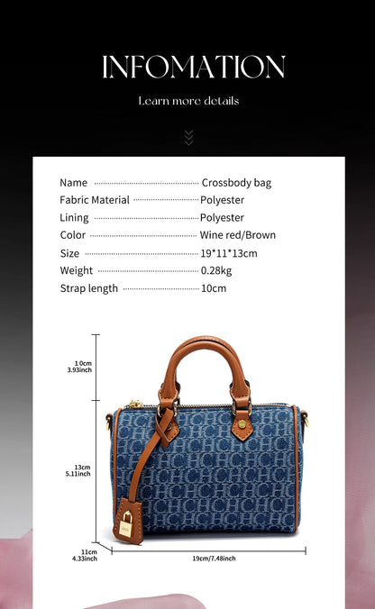 Women's Shoulder Bag 2025 New Cowboy Splicing Pillow Bag, Casual Party Women's Handbag RELUX.STORE
