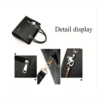 fashion lady bags, large capacity ms leisure shoulder bag handbag, tide commuter bag with creative pendant RELUX.STORE