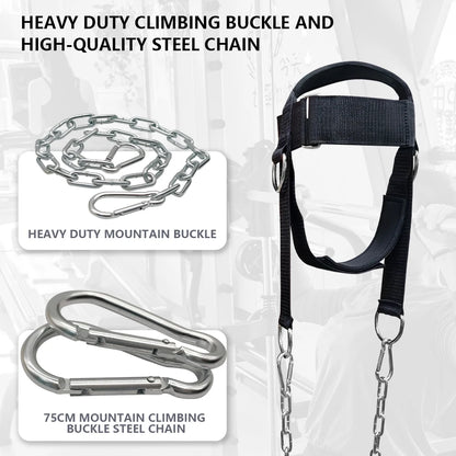 Head Harness Sports Neck Training Exerciser Strap Muscle Builder Home Gym for Strength Fitness Weight Lifting Workout Boxing MMA