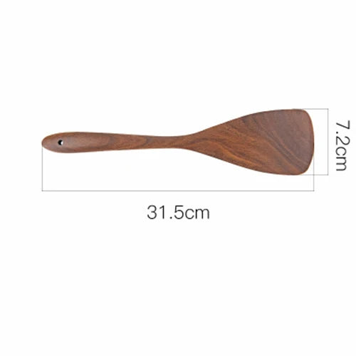 Thailand Teak Natural Wooden Tableware Cooking Ladle Turner Long Rice Colander Soup Skimmer Cooking Spoons Scoop Kitchen Tool