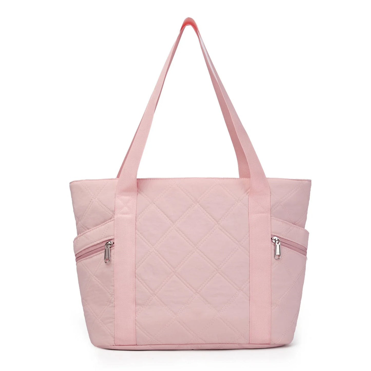 Ladies' Handbag, Cotton Plaid Tote Bag, Quilted and Filled Yoga Fitness Bag, Travel Commuter Shoulder Bag