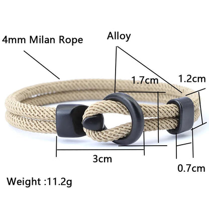 Fashion Rope Bracelet Men Double Layer Outdoor Camping Braclet Homme Accessories Survival Paracord Braslet Gift For Him RELUX.STORE
