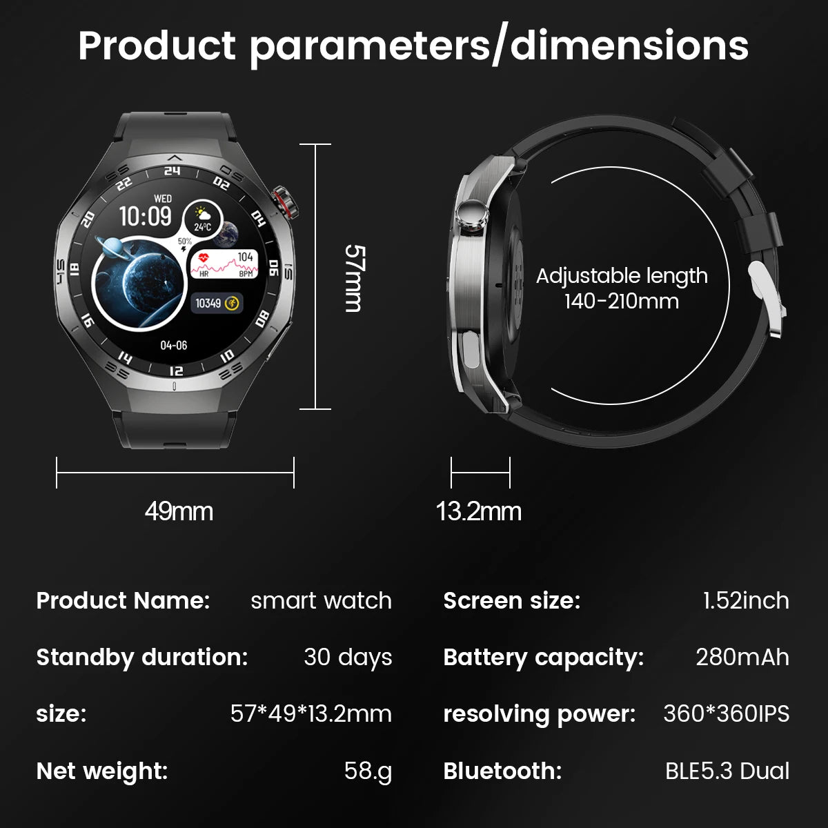 2025New For Android and ios Smart Watch Men AMOLED Screen GPS Motion trajectory Heart Rate Bluetooth Calls SmartWatch Waterproof