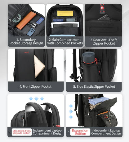 Tigernu Men Backpack 14 15.6 17.3inch Laptop Backpack Bags For Men Anti Theft Bags School Backpack Male Travel Backpack Knapsack