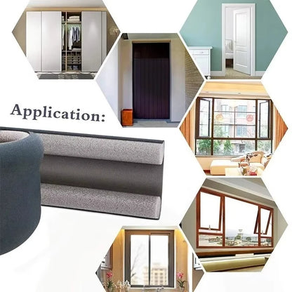 Double-sided Door Bottom Sealing Strip - Wear-Resistant Leather with Sound Insulation, Dust and Insect Proof, Easy Installation