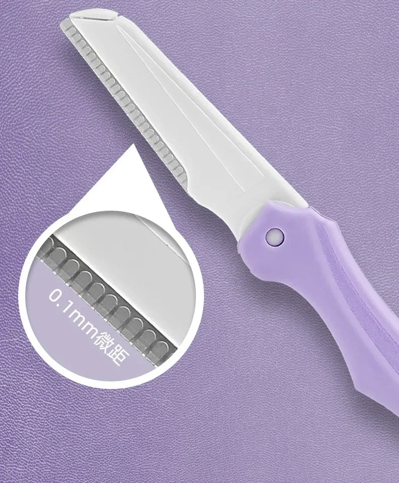 Private Label 3Pcs/Set Makeup Tools Portable Eyebrow Trimming Set Eyebrow Razor Eyebrow Scissors with Comb RELUX.STORE
