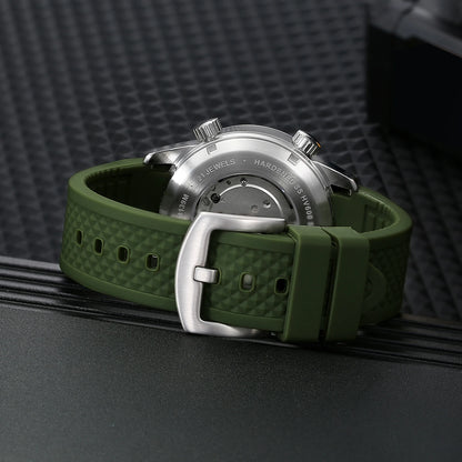 BERNY 20Bar Diver Men Mechanical Watch Miyota 8215 Super Luminous Sapphire Swiming Automatic Self Wind Silicone Men Wristwatch
