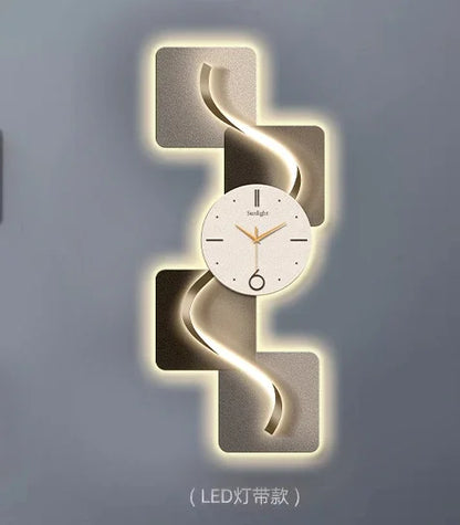 hot sale  Design Wall Clocks Big Size Art Luminous Living Room Wall Clock Minimalist Modern Home Decor