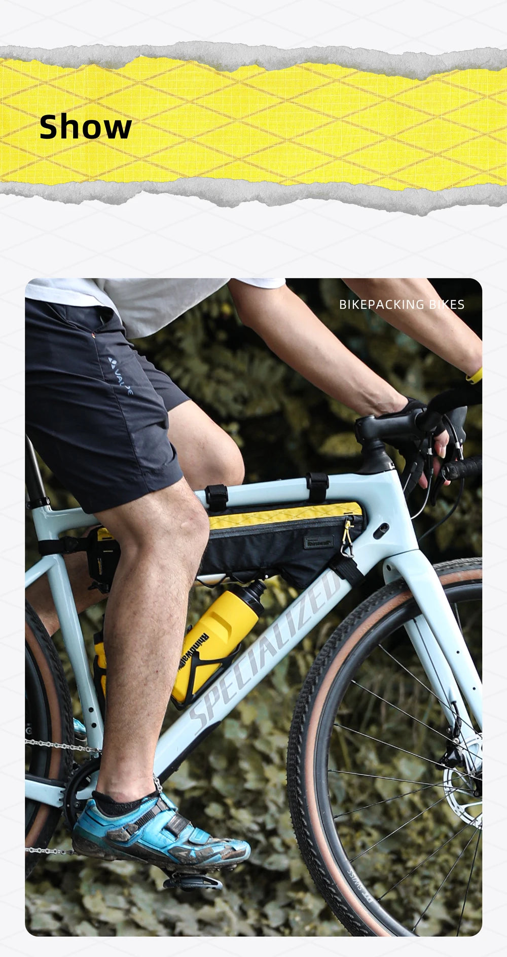 Rhinowalk Bike Frame Bag Water-Resistant Bicycle Triangular Crossbeam Bag For Mtb&Road Gravel Bike With Frame Lengths Over 17 In