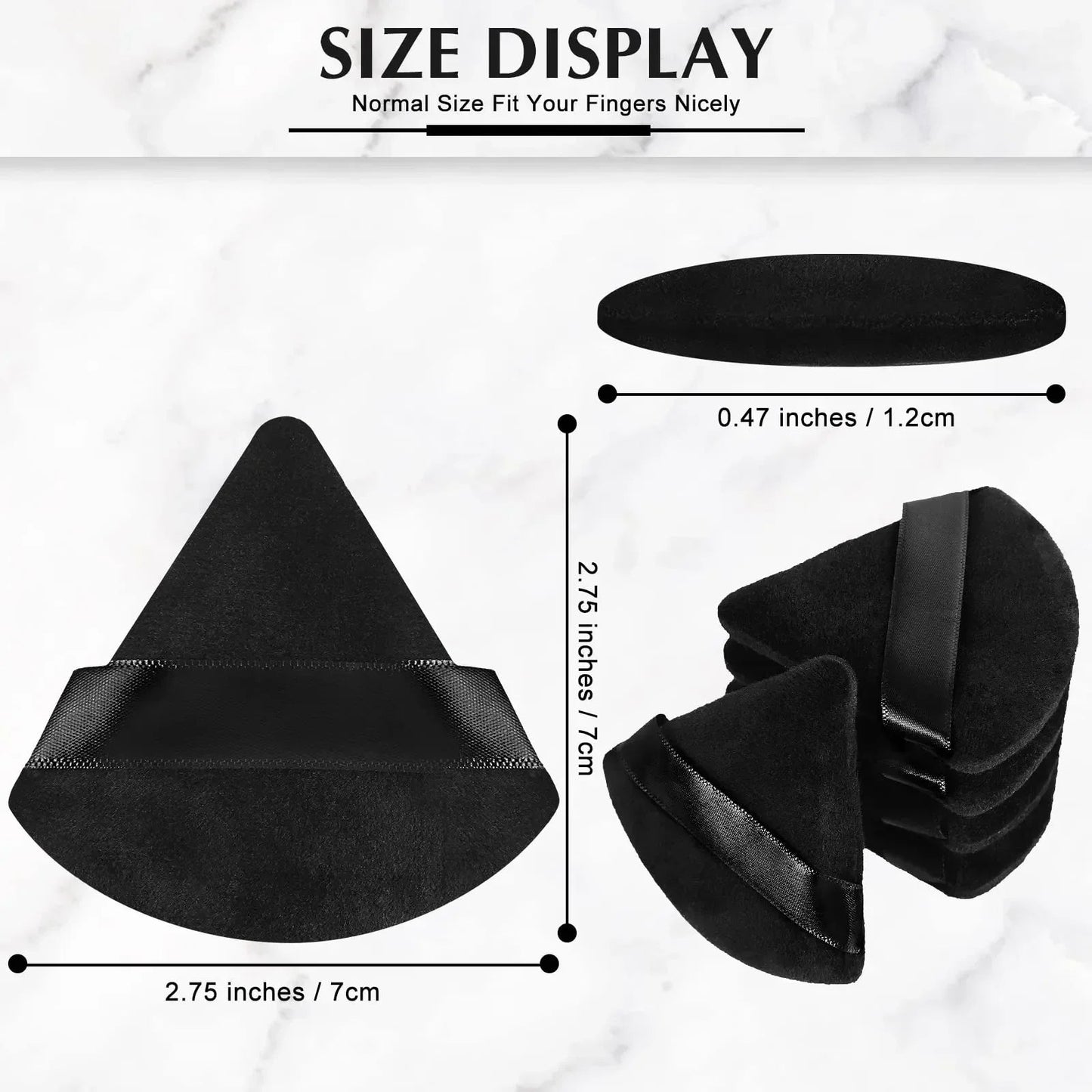 10/20Pcs Triangle Velvet Powder Puff Pizza Flours Mini Face Makeup Sponge Cosmetics Washable Lightweight Makeup Tool RELUX.STORE