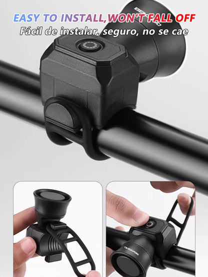 Bicycle Horn Mountain Bike Mini USB Charging Waterproof Electronic Bike Bell Riding Equipment Children's Scooter Accessories