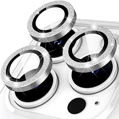 For iPhone 17 Pro Max 17Air 16 Metal Glitter Bling Lens Film HD Glass Camera Protective Cap For iPhone15 Camera Protector Ring RELUX.STORE