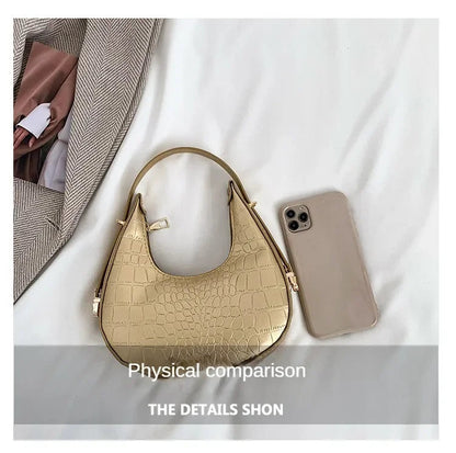 Fashion Luxury Design PU Leather Shoulder Bag Women Small Clutch Handbag Purse Female Underarm Bag Travel Totes shoulder bag RELUX.STORE