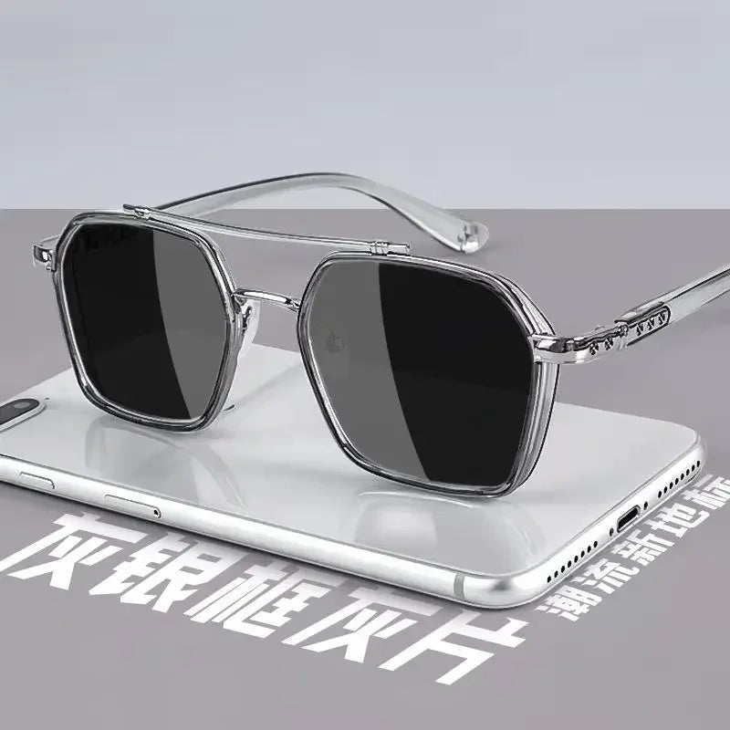 Trendy Sunglasses for Men Professional Day Night Driver Sun Glasses Male Fashion Vintage Eyewear Shades UV400 Protection RELUX.STORE
