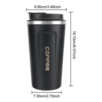 Thermo Cafe Coffee Mug Car Thermos Mug 380/510ML Leak_Proof Travel Thermo Cup for Tea Water Coffee Double Stainless Steel RELUX.STORE