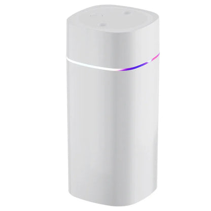 Dual-Nozzle USB Humidifier | 800ml/H Super Mist & Ultra Quiet | Car/Home Moisturizing Device
