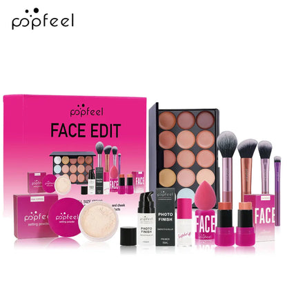 POPFEEL All In One Makeup Kit Eyeshadow Powder Lipgloss Lipoil,Valentine's Day Gift for Girls Women RELUX.STORE