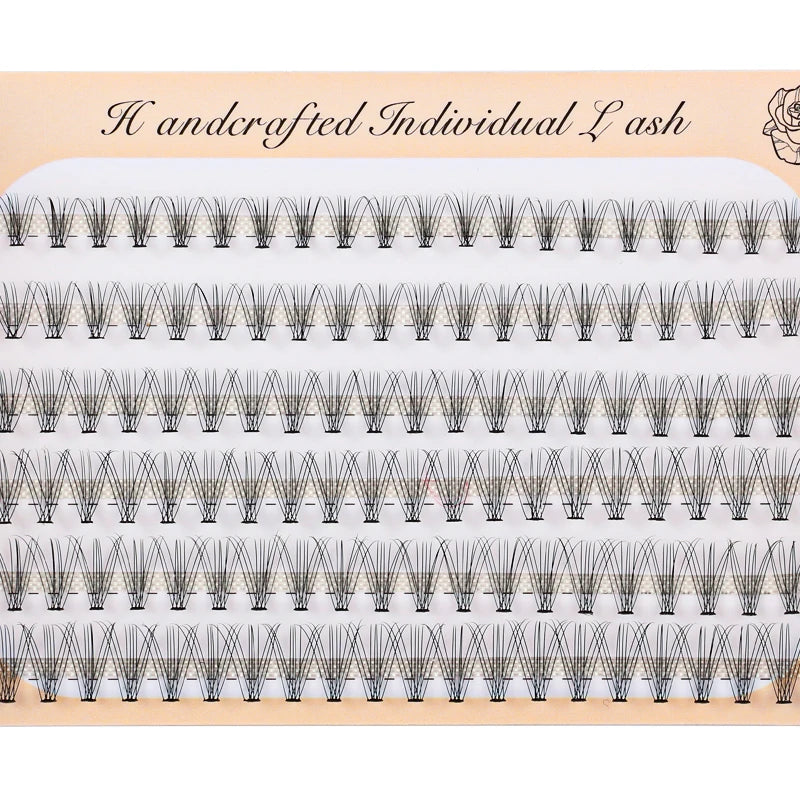 6 Rows 120 Bundles Eyelash Extension Natural Russian Volume Faux Cils Eyelashes Individual 10/20/30D Cluster False Lashes Makeup RELUX.STORE