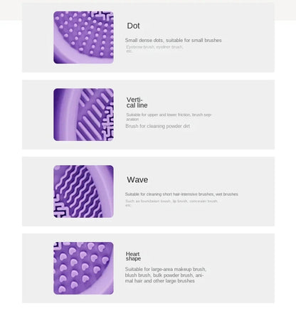 Silicone Makeup Brush Cleaner Folding Powder Puff Cleaning Bowl Eyeshadow Brushes Washing Soft Mat Beauty Tools Scrubber Box RELUX.STORE