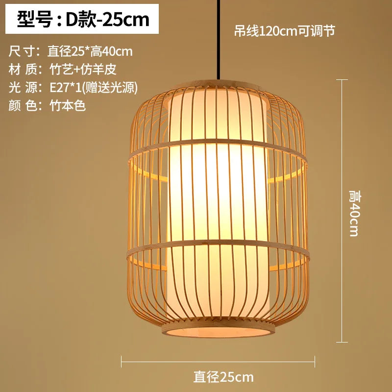 Neo-Chinese Style Handmade Bamboo Chandeliers-Modern Retro Lighting for  Restaurants Hot Pot Tea Rooms B&Bs