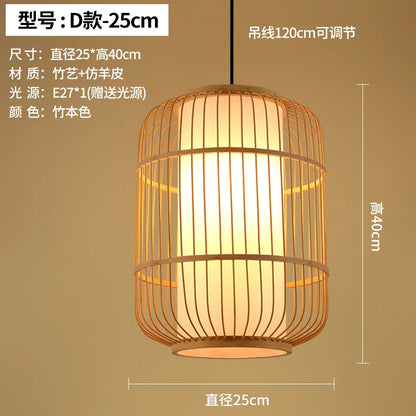 Neo-Chinese Style Handmade Bamboo Chandeliers-Modern Retro Lighting for  Restaurants Hot Pot Tea Rooms B&Bs
