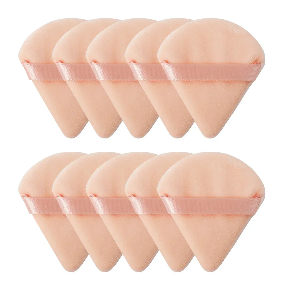 10/20Pcs Triangle Velvet Powder Puff Pizza Flours Mini Face Makeup Sponge Cosmetics Washable Lightweight Makeup Tool RELUX.STORE