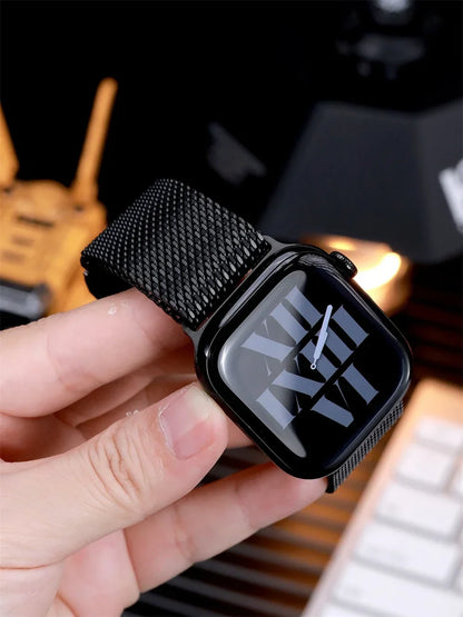 Milanese Loop Strap For Apple Watch Band Ultra 2 49mm 46mm 45mm 44mm 42mm Stainless Steel Metal for iWatch Series 10 9 8 7 6 5 4