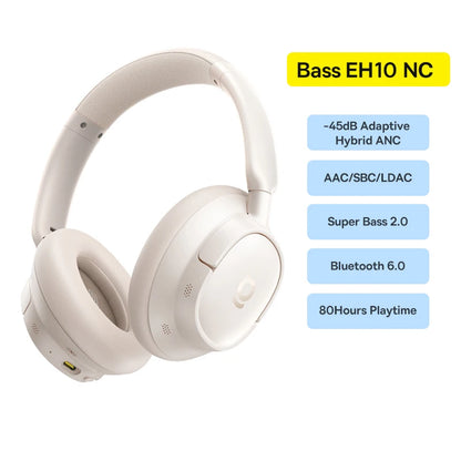 Baseus Bowie H1s Wireless Headphones Bluetooth 5.4 Noise Canceling 46dB Over Ear Headset Hi-Res Spatial Audio Earphone 120H Time