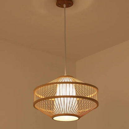 New Chinese Style Bamboo Chandelier Restaurant Lamps Creative Features Restaurant Bar Hot Pot Restaurant Tea House Pentent Lamp