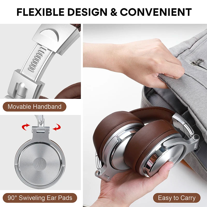 Oneodio Wired Headphones Professional Studio DJ Headphone With Microphone Over Ear Hi-Res Headset Monitoring For Music Phone RELUX.STORE