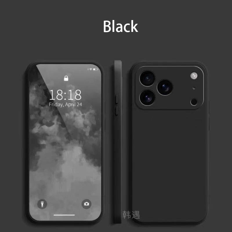 Square Liquid Silicone Phone Case for Apple iPhone 17 Pro Max 17 Air Soft Cover Case RELUX.STORE