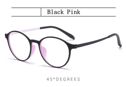 Ultralight Titanium Alloy TR90 Reading Glasses For Men And Women Retro Round Anti blue Light Presbyopia Glasses 0 +100 +150 +250 RELUX.STORE