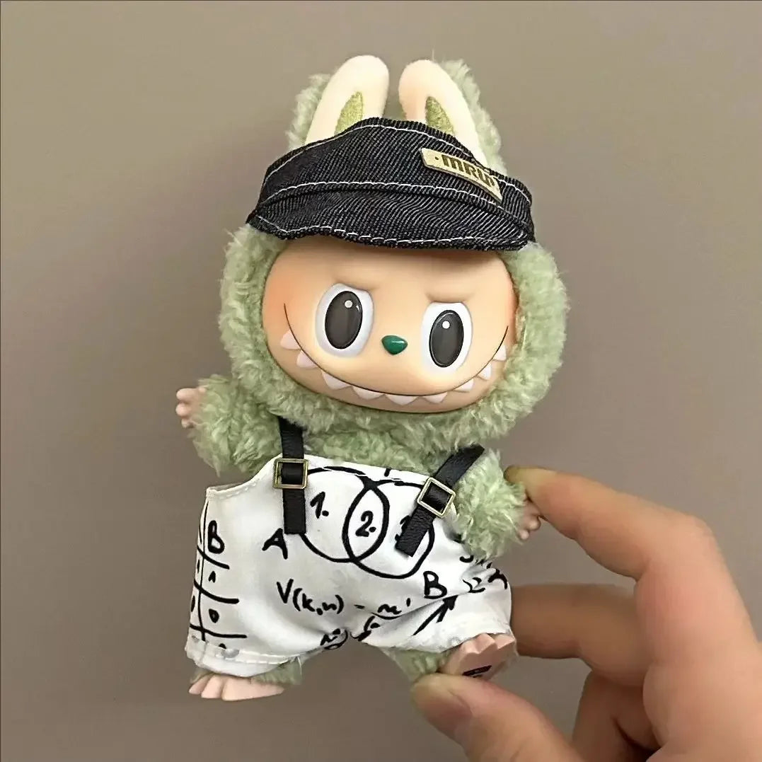 Labubu Clothing Popular New Products Fashion Velcro 17cm Doll Cute Dress Casual Set Skirt Plush Toy Clothing