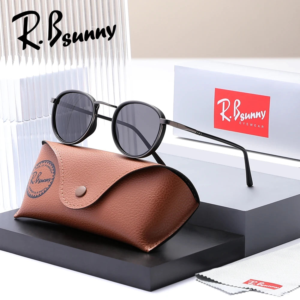 Design Retro Round Frame Sunglasses For Men Polarized UV400 Women Causal Driving Glasses Accessories RELUX.STORE