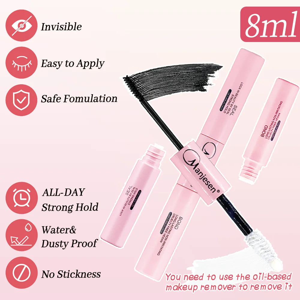DIY Lash Extension Kit Lash Bond and Seal Remover Tweezers Makeup Set Individual Lashes Clusters  Eyelashes Tools RELUX.STORE