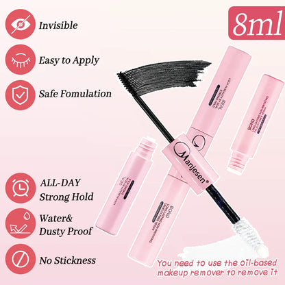 DIY Lash Extension Kit Lash Bond and Seal Remover Tweezers Makeup Set Individual Lashes Clusters  Eyelashes Tools RELUX.STORE