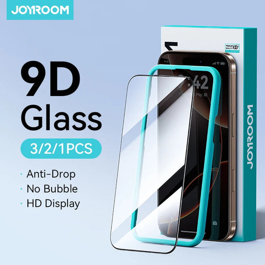 Joyroom 3/2/1PCS HD Glass For iPhone 17 16 15 Pro Max Screen Protector Full Screen Tempered Glass Protection For iPhone 17 16 15 RELUX.STORE