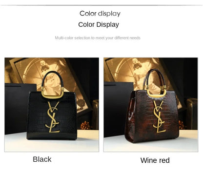 High-grade light luxury handbag 2024 new autumn and winter fashion Tote bag women's crocodile print single shoulder crossbodybag RELUX.STORE