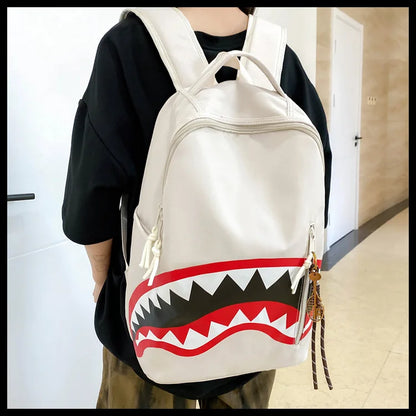 Men's Tactical Backpack: Shark-Mouth Opening Travel Rucksack | Water-Resistant Student Daypack for Outdoor Hiking & College