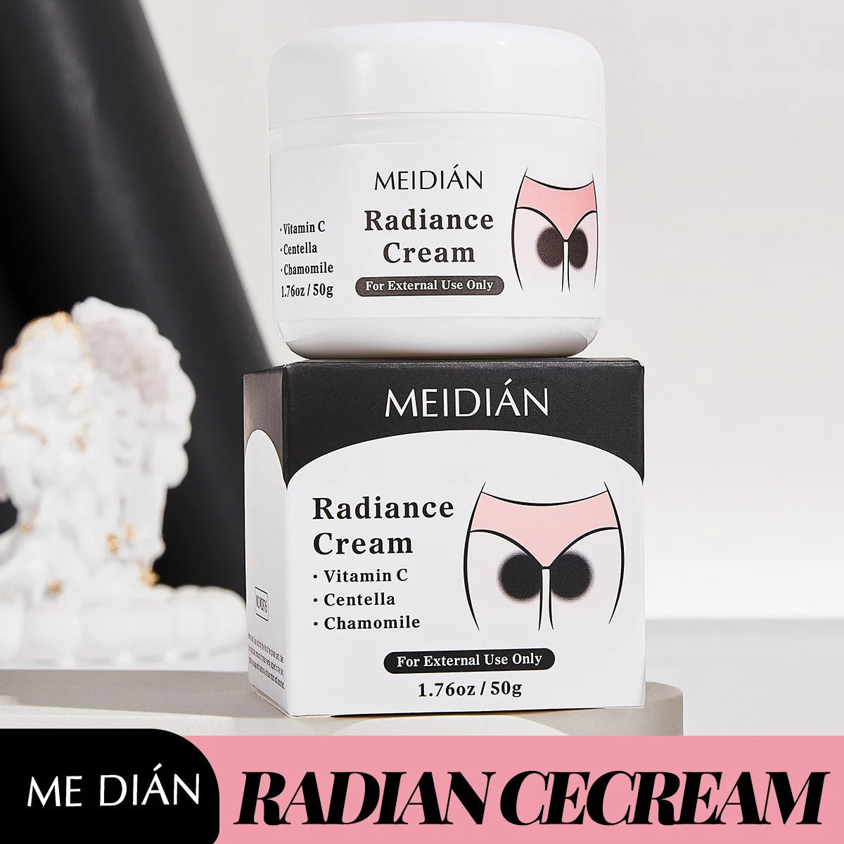 MEDIAN Radiance Cream For Body Brightening Elbows Knees Underarms Dark Spot Corrector Vitamin C Moisturizing Korean Skincare RELUX.STORE