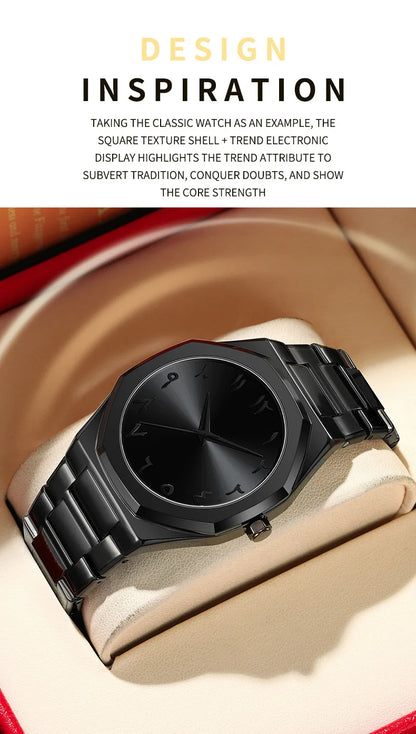 Stainless Steel Band Men Wrist Watches For Male Clock Top Brand Luxury Fashion Black Men Watches Quartz Wristwatches