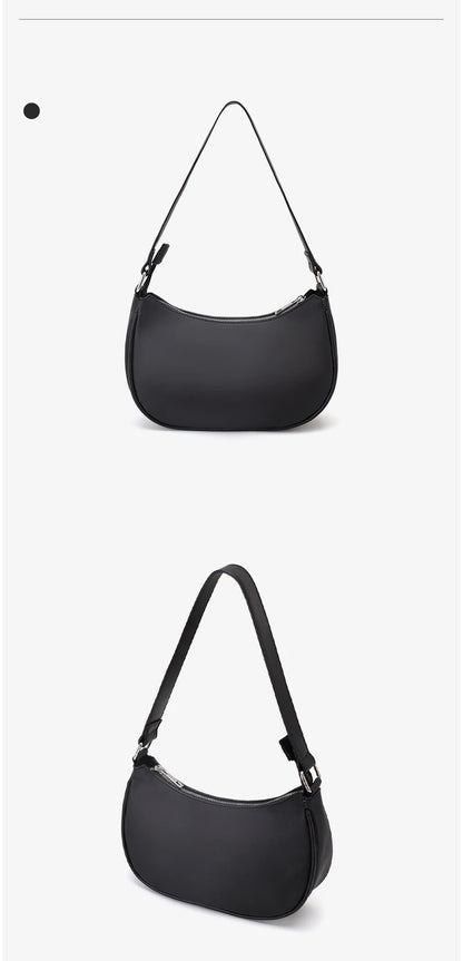 TINYAT Female Moon Bag Leather Shoulder Messenger Bag for Women Hand Bag Luxury Design Lightweight Party Ready Daily Use